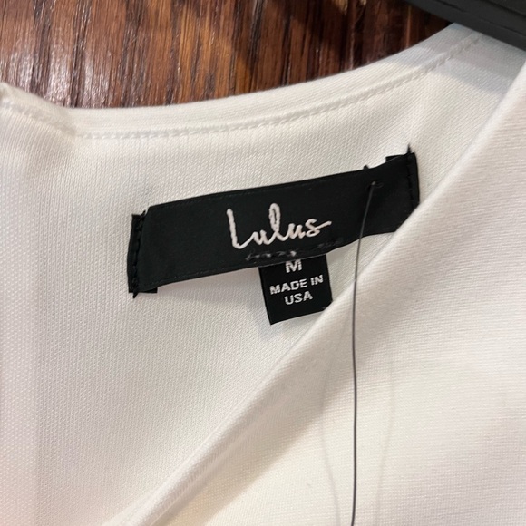 Lulus Sheer Factor White Mesh Skater Dress women’s size M NWT sold out online - Picture 11 of 11